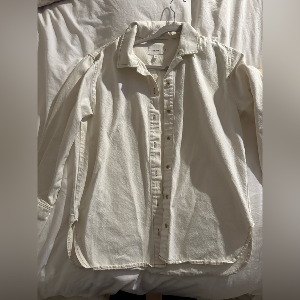 Frame White Denim Button Down - image 1